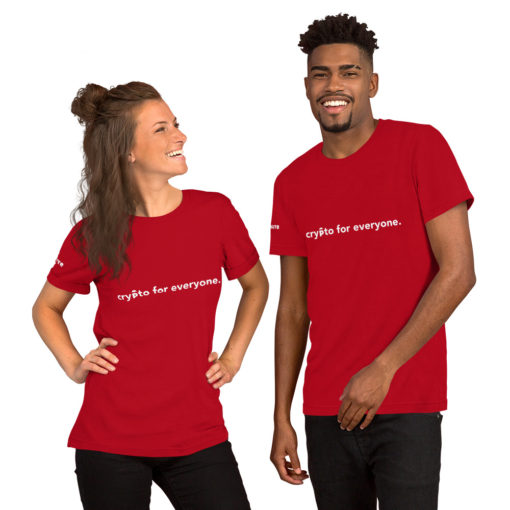 Crypto for Everyone WLoCS /w "Parachute" on Right Arm Unisex T-Shirt - Image 2