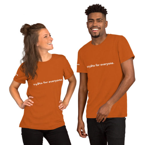 Crypto for Everyone WLoCS /w "Parachute" on Right Arm Unisex T-Shirt - Image 3