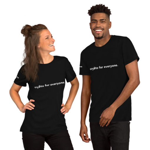 Crypto for Everyone WLoCS /w "Parachute" on Right Arm Unisex T-Shirt - Image 14
