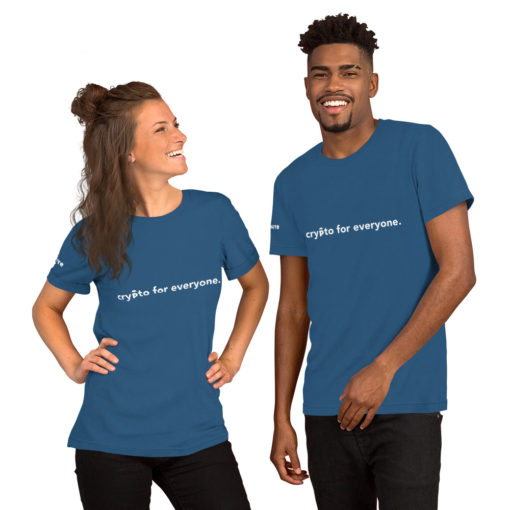 Crypto for Everyone WLoCS /w "Parachute" on Right Arm Unisex T-Shirt - Image 8
