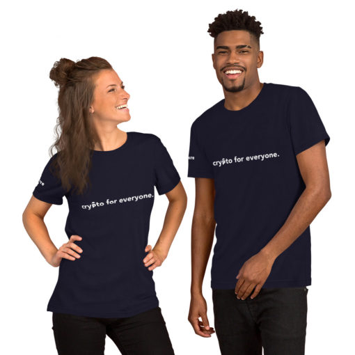 Crypto for Everyone WLoCS /w "Parachute" on Right Arm Unisex T-Shirt - Image 11